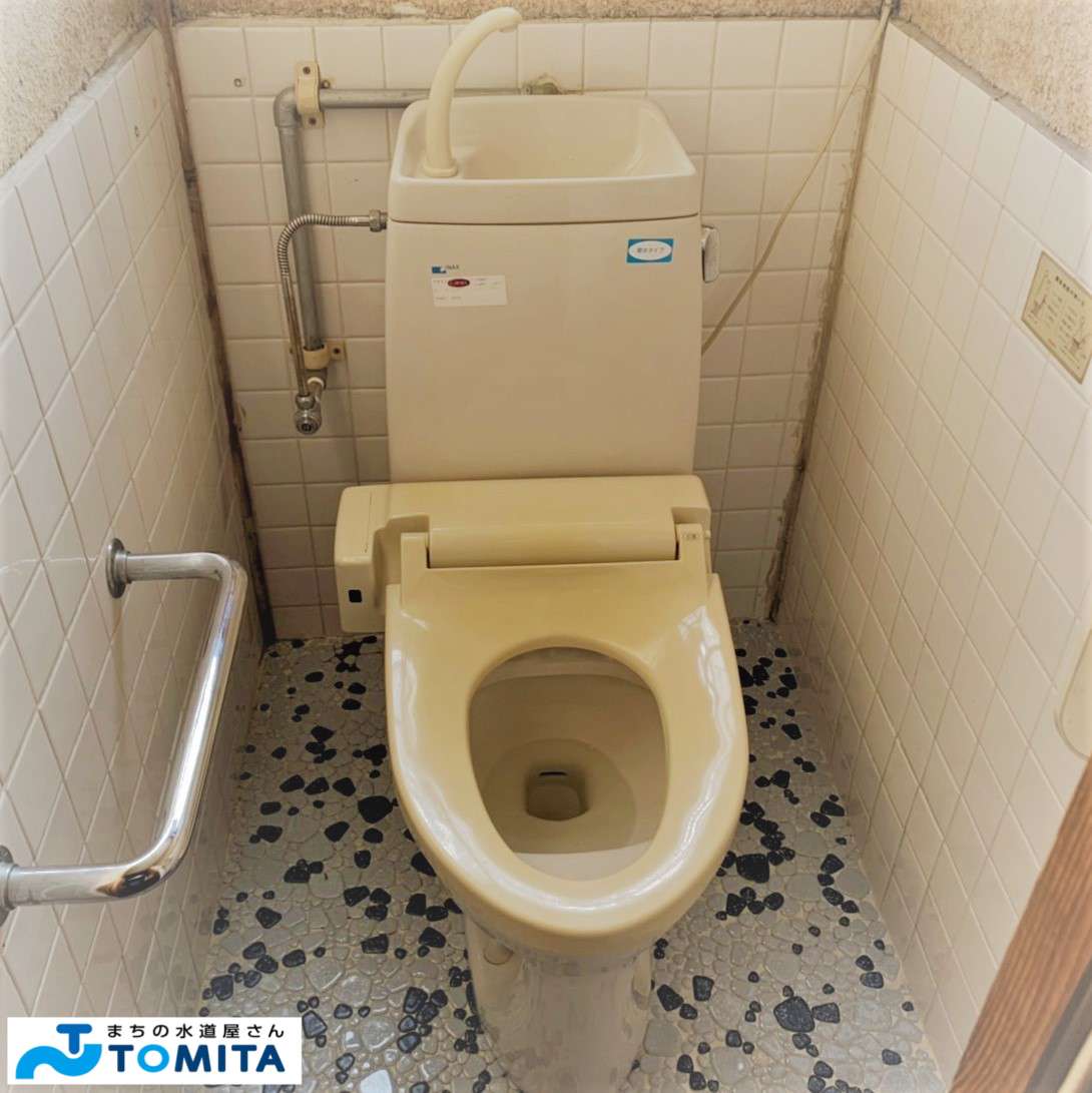 トイレのリフォームと浴室の水栓交換｜下関でリフォームなら有限会社冨田工務店