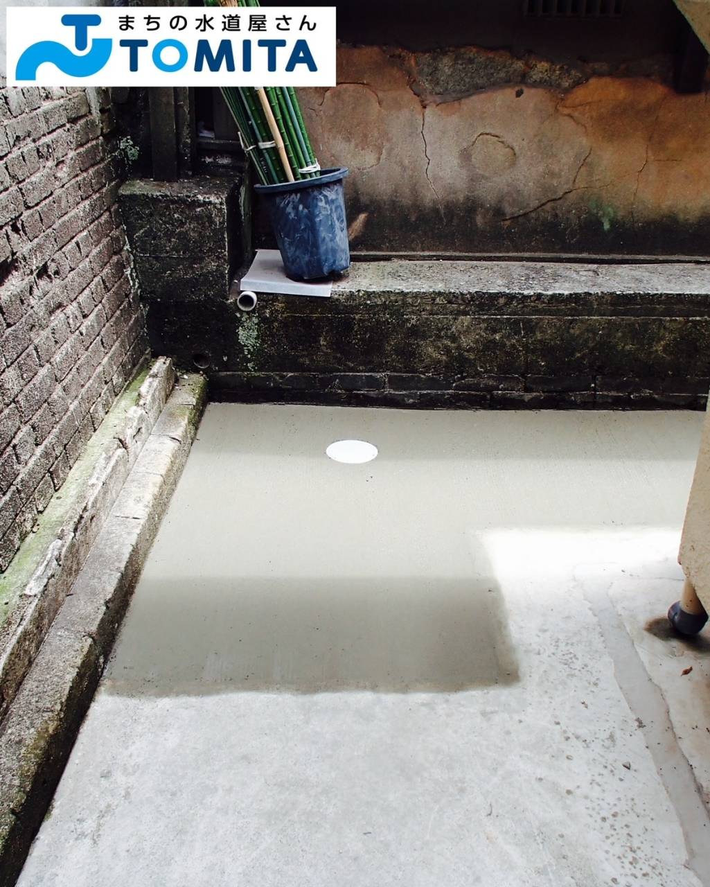 【完成】排水管・桝の施工後にコンクリートの復旧をしました。配管詰りの心配も解消されました。